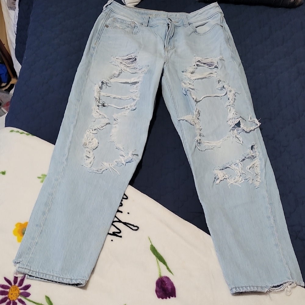 Light Blue Distressed Jeans